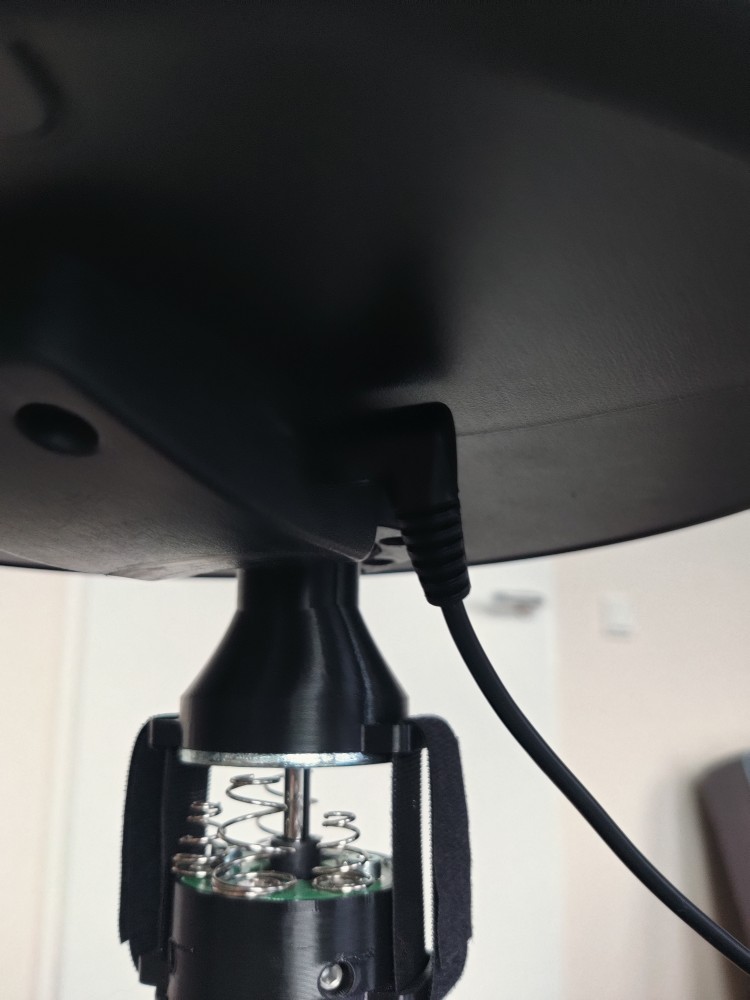 Plugging in the cable